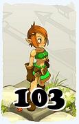 Um personagem do jogo Dofus, Cra-Ar, de nivel 103