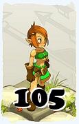 Um personagem do jogo Dofus, Cra-Ar, de nivel 105