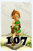 Un personaggio del gioco Dofus, Ocra-Aria, al livello 107