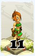 Un personaggio del gioco Dofus, Ocra-Aria, al livello 11