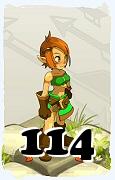 Un personaje del juego Dofus, Ocra-Aire, de nivel 114