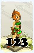 Um personagem do jogo Dofus, Cra-Ar, de nivel 123