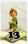 Un personaggio del gioco Dofus, Ocra-Aria, al livello 13