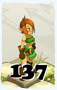 Um personagem do jogo Dofus, Cra-Ar, de nivel 137