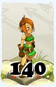 Un personaje del juego Dofus, Ocra-Aire, de nivel 140