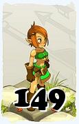 Un personnage du jeu Dofus, Sacrieur-Air, au niveau 149