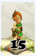 Um personagem do jogo Dofus, Cra-Ar, de nivel 15