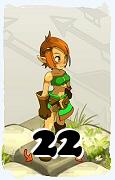 Un personaje del juego Dofus, Sadida-Aire, de nivel 22