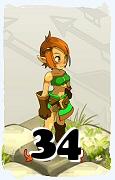 Um personagem do jogo Dofus, Cra-Ar, de nivel 34