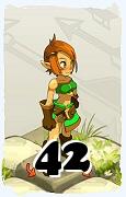 Un personnage du jeu Dofus, Ecaflip-Air, au niveau 42