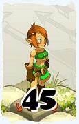 Um personagem do jogo Dofus, Cra-Ar, de nivel 45