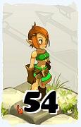 Un personaje del juego Dofus, Sadida-Aire, de nivel 54