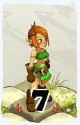 Um personagem do jogo Dofus, Cra-Ar, de nivel 7