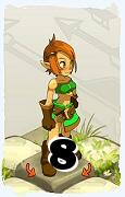 Um personagem do jogo Dofus, Cra-Ar, de nivel 8