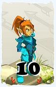 Um personagem do jogo Dofus, Cra-Ar, de nivel 10