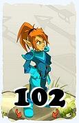 Um personagem do jogo Dofus, Cra-Ar, de nivel 102