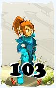 Um personagem do jogo Dofus, Cra-Ar, de nivel 103