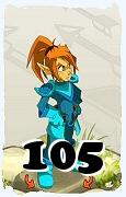 Um personagem do jogo Dofus, Cra-Ar, de nivel 105