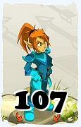 Um personagem do jogo Dofus, Cra-Ar, de nivel 107