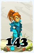 Um personagem do jogo Dofus, Cra-Ar, de nivel 143