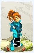 Um personagem do jogo Dofus, Cra-Ar, de nivel 5