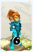 Um personagem do jogo Dofus, Cra-Ar, de nivel 6