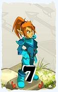 Um personagem do jogo Dofus, Cra-Ar, de nivel 7