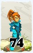 Um personagem do jogo Dofus, Cra-Ar, de nivel 74