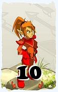 Um personagem do jogo Dofus, Cra-Ar, de nivel 10