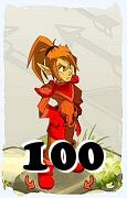 Um personagem do jogo Dofus, Cra-Ar, de nivel 100