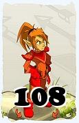 Um personagem do jogo Dofus, Cra-Ar, de nivel 108