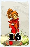 Um personagem do jogo Dofus, Cra-Ar, de nivel 16