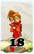 Um personagem do jogo Dofus, Cra-Ar, de nivel 18