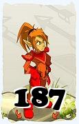 Um personagem do jogo Dofus, Cra-Ar, de nivel 187