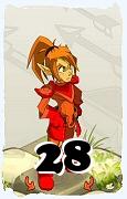 Um personagem do jogo Dofus, Cra-Ar, de nivel 28