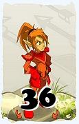 Um personagem do jogo Dofus, Cra-Ar, de nivel 36