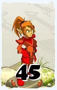 Um personagem do jogo Dofus, Cra-Ar, de nivel 45