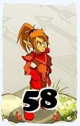 Um personagem do jogo Dofus, Cra-Ar, de nivel 58