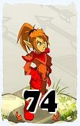 Um personagem do jogo Dofus, Cra-Ar, de nivel 74