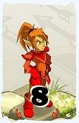 Um personagem do jogo Dofus, Cra-Ar, de nivel 8