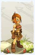 Um personagem do jogo Dofus, Cra-Ar, de nivel 0