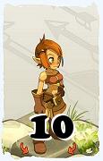 Un personaggio del gioco Dofus, Ocra-Aria, al livello 10