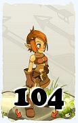 Um personagem do jogo Dofus, Feca-Ar, de nivel 104