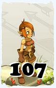 Un personaje del juego Dofus, Ocra-Aire, de nivel 107