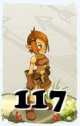 Um personagem do jogo Dofus, Cra-Ar, de nivel 117