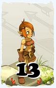 Um personagem do jogo Dofus, Cra-Ar, de nivel 13