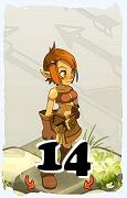 Um personagem do jogo Dofus, Cra-Ar, de nivel 14