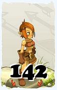 Um personagem do jogo Dofus, Cra-Ar, de nivel 142