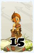 Um personagem do jogo Dofus, Cra-Ar, de nivel 15