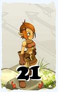 Un personnage du jeu Dofus, Sadida-Air, au niveau 21